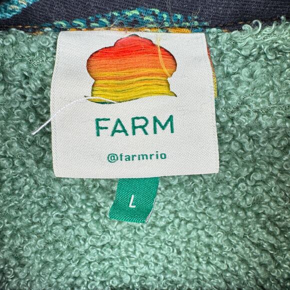 Farm Rio Women's Multicolor Floral Print Oversized Canvas Jacket Size Large - Picture 7 of 11